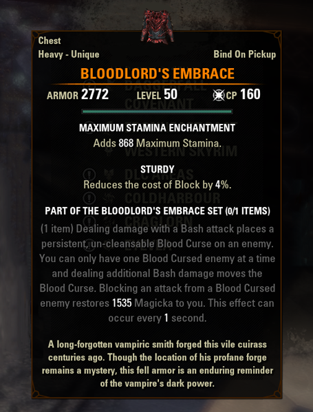 eso mythic gear antiquities bloodlord's embrace greymoor