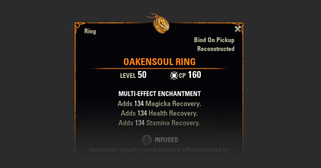 ESO Oakensoul Ring Mythic Lead