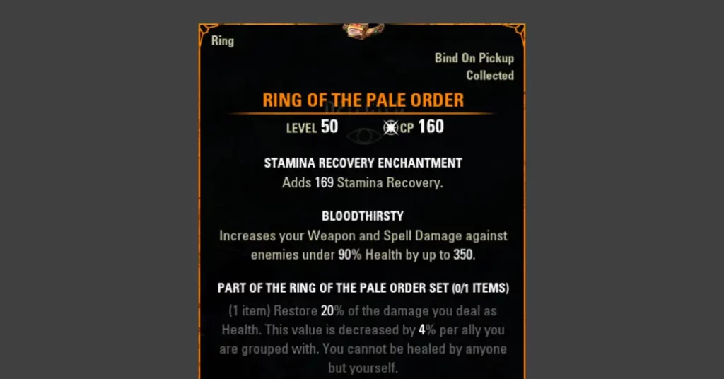 Ring of the pale order lead locations eso